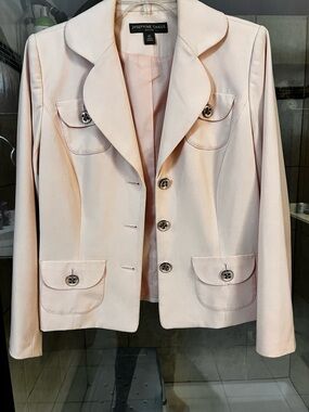 Josephine Chaus Pale Pink Tailored Pocket Blazer